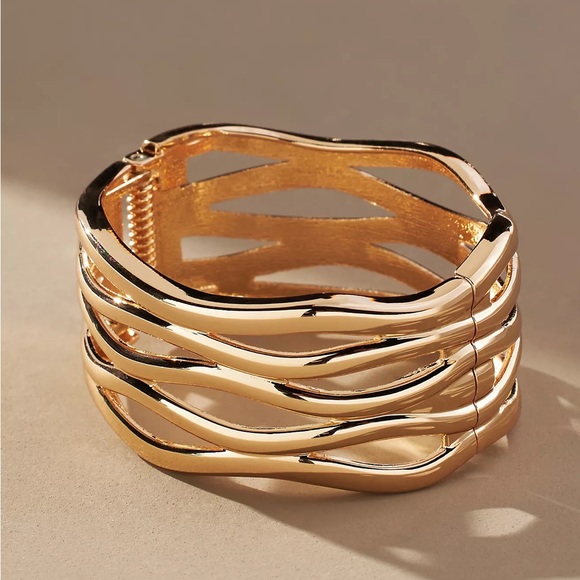 Anthropologie Honeycomb Bangle Bracelet - Picture 2 of 8